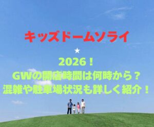 【キッズドームソライ】2026!GWの開館時間は何時から?混雑や駐車場状況も詳しく紹介!
