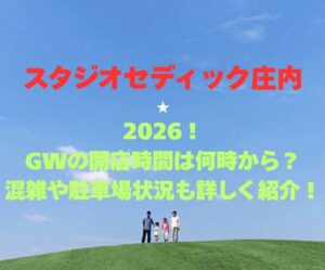 【スタジオセディック庄内】2026！GWの開館時間は何時から？混雑や駐車場状況も詳しく紹介！